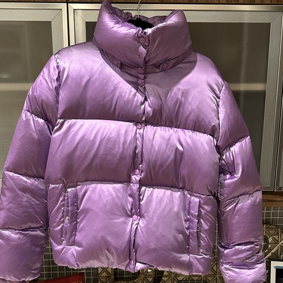 Purple Puffer Jacket, M - Picture 9 of 9
